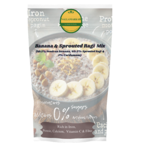 Banana and Ragi sprout mix
